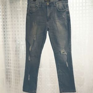 Smoke & Ash Jeans 34x30 Mens Regular Light Wash Blue Premium Denim